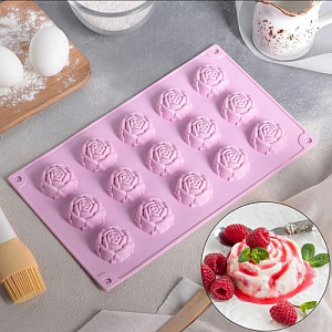 Силиконовая форма "Роза" 30х17,5 см